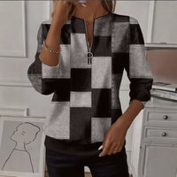 Printed Raglan Sleeve Long-sleeved Women's Sweatshirt