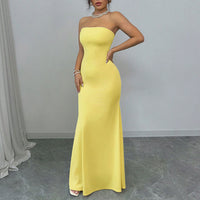Fashionable Figure-hugging Strapless Backless Bandage Dress