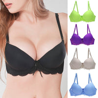 Plus Size Glossy Surface Without A Scratch Women's Underwear Gathering Bra
