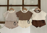 Boys' And Girls' T-shirts Match Cotton Short Sleeves