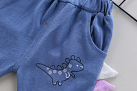 Baby Short-sleeved Cartoon Cotton Dinosaur Two-piece Suit