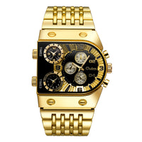 Multi-time Zone Large Dial Luminous Men's Watch