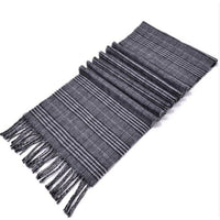 Men'S Wool Scarf Short Winter Warm Thin Neck Scarf Plaid Elderly Middle Aged Youth Leisure