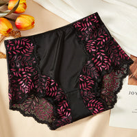 Lace Hollow Seamless Underwear Women's Antibacterial Breathable Cotton Crotch High Waist Hip Lift Briefs