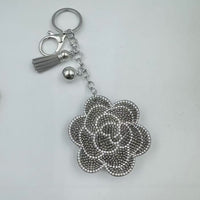 Creative Plum Blossom Hot Rhinestone Keychain Fashion