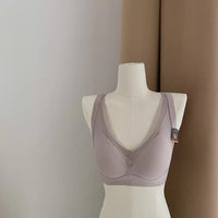Women's Push Up Adjustable Wireless Lace Bra With Shoulder Straps