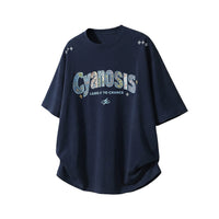 Embroidered Patch Cotton Short-Sleeve T-Shirt For Men
