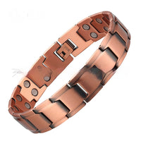 Minimalist Chic Magnetic Red Copper Niche Mens Bracelet