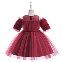 Girls' Fashion Simple Mesh Princess Dress