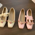 French Style Chunky Heel Mary Jane Gentle French Style Women's Shoes