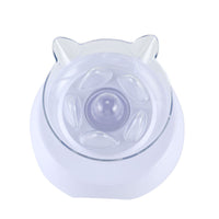 Cat bowl oblique mouth protects cervical vertebra