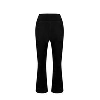 Womens Slimming Solid-Color High-Waist Flared Yoga Pants With Butt-Lifting Design