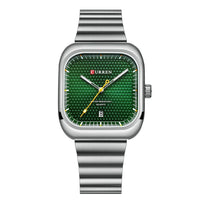 Unisex Square Couples Mesh-Strap Waterproof Watch