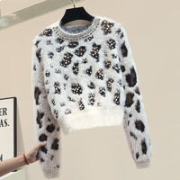 New Autumn And Winter Loose Outer Wear Small Knitted Round Neck
