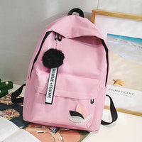Leaf print canvas backpack