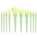Candy color 10 cosmetic brushes set plastic short rod soft bristles