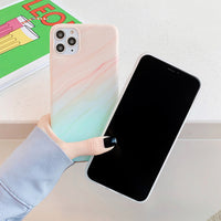 Mobile phone case gradient color marble