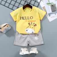 Boy's Summer Cotton Short Sleeve Suit