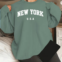 Hooded Sweatshirt Casual Long Sleeve Round Neck Women