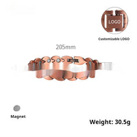 Womens Fashionable Heart-Shaped Retro Magnetic Red Copper Bracelet