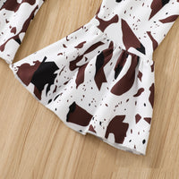 Romper Bell-bottom Pants Hair Band Three-piece Set