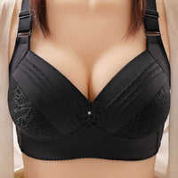High-end Plus Size Thin Cup Without Steel Ring Beauty Back Underwear Comfort Adjustment Breathable Sweat Absorbing Bra