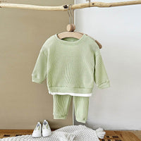 Spring And Autumn Newborn Long Sleeve Fake Two-piece Suit