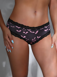 Women's Lace Underwear Halloween Printed Breathable