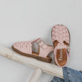 Retro woven solid color girls shoes