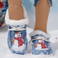 European And American Christmas Short Snow Boots Women