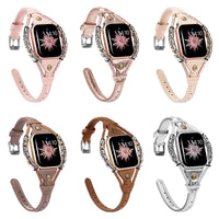 Handmade vintage metal bracelet fashion leather strap