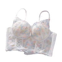 Women's Fashion Casual Bow Breast Holding Push Up Wireless Bra