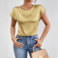Casual Solid Color Short-Sleeve T-Shirt Women's Top