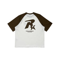 Men's Cotton Short-sleeved R-star Printed Contrast Color Raglan Sleeve T-shirt