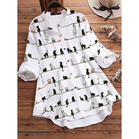 Spring New Cartoon Printed T-shirt Long