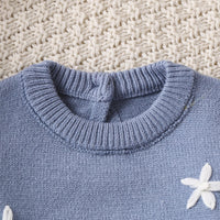 Autumn And Winter New Long Sleeve Round Neck Knitted Triangle Jumpsuit Pants