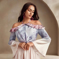 Printed Halter-Neck SpringSummer Resort Dress