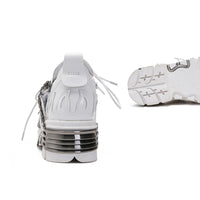 Thick-soled Gold-heavy Muffin Leather Shoes
