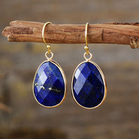 New High End Natural Stone Pendant Earrings