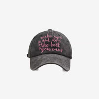 All-match Retro Face-looking Small Letters Soft Top Washed Sun-proof Baseball Cap For Men