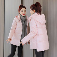 Womens Short Loose Padded Down-Alternative Jacket