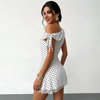 Sexy Polka Dot Women's Off-Shoulder Dress