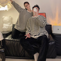 Coral Fleece Couple's Large Size Pajamas For Women Fleece-lined Homewear