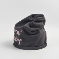 Stylish Oversized Beanie With Chic Letter Embroidery