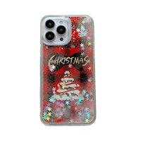 Christmas Tree Quicksand Snowflake Protective Cover Phone Case