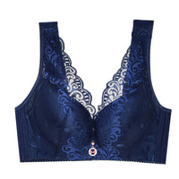 Thin Plump Girls Large Size Without Steel Ring Bra Lace Sexy Push Up Underwear Women's Anti-sagging Accessory Breast Push Up Bra