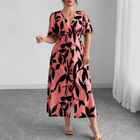 Plus-size Elegant V-neck Dress For Women