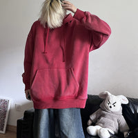 American Retro Waxed Washed Sweater Loose