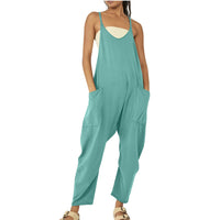 Zipper Pocket Sling Pants Jumpsuit