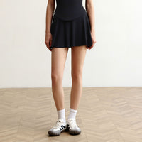 High Waist Running Sports Short Skirt Women Fake Two Pieces